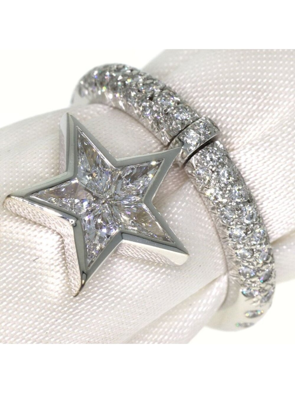 Chanel Comet Diamond Ring 18k White Gold